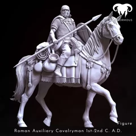 Figure & Horse - Roman Auxiliary Cavalryman 1st-2nd C. A.D. Hooves of Honor!