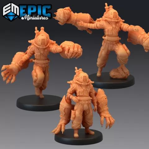Exoskeleton Worker Set / War Construct / Steampunk Tech Battle Robot by Epic-Miniatures