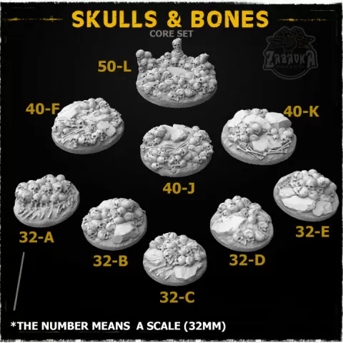 Skulls and Bones Base Toppers by Zabavka Workshop