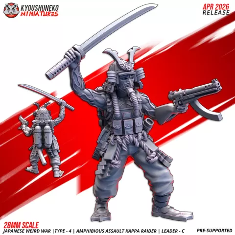 Leader C | Type-4 Kappa Amphibious Assault Raider — Naval Garrison | Japanese Weird War by Kyoushuneko Miniatures