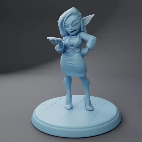 Trixli, Goblin Business Woman ( Female Goblin Office Worker / Modern / NPC ) by Twin Goddess Miniatures