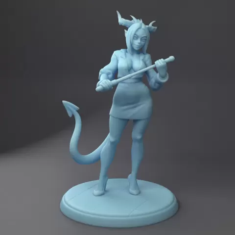 Stacy, Succubus Lawyer ( Female Succubus / Devil Office Worker / Demon / Tiefling / Modern ) by Twin Goddess Miniatures