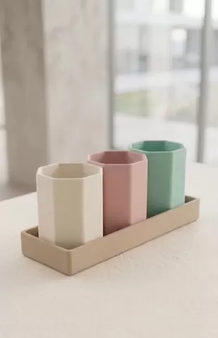 Modular Hexagonal Desk Organizer Set