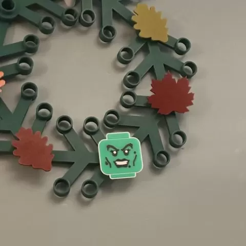 Halloween Witch Face Brick Wreath Stud