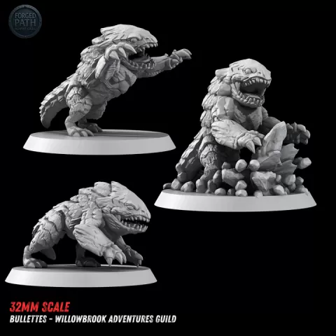 Bulette Miniatures Set of 3 for Fantasy RPGs | 32mm Scale STL by Forged Path Miniatures