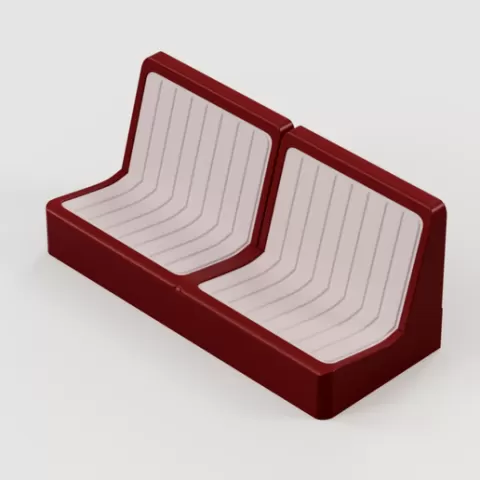 Car Parts - Car Bench Seat (50's - 70's & Lowrider) For Scale Model Cars (STL FILES)