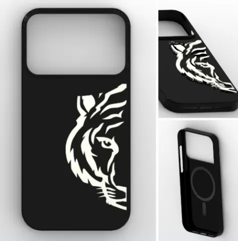 Shadow Lion MagSafe Case with Camera Frame for iPhone 17 Pro Max
