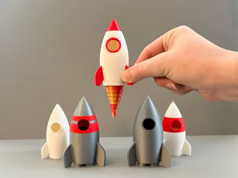 Rocket with Boosters (2 Sizes)