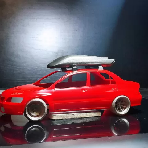 Sport Ski box for Diecast 1:24 1:64 - Roof box by black-box-MINIATURES STL