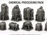 Chem vats and processing scatter terrain