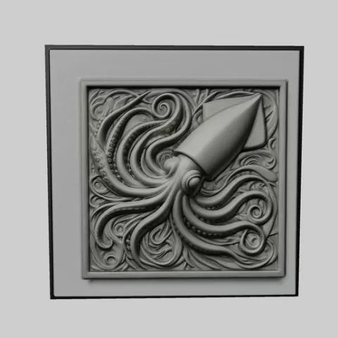 Squid Animal for CNC Router Laser & 3D Printer