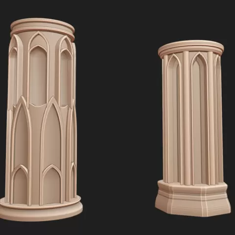 Gothic-ish pillars/candle