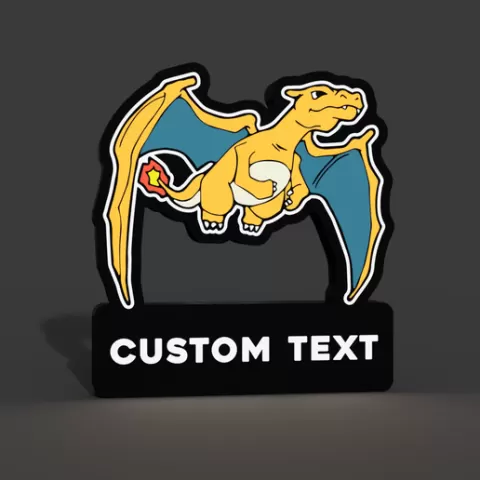 Flying Charizard Customizable Lightbox LED Lamp