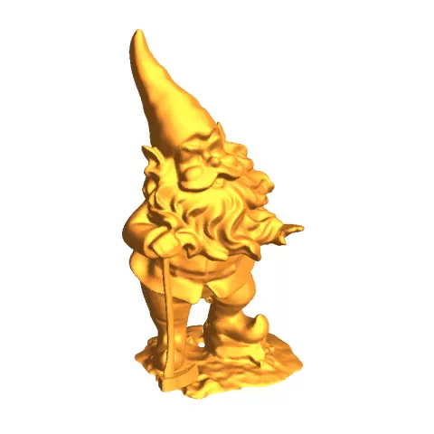 Gnome Standing with Axe - The Gnome Zone
