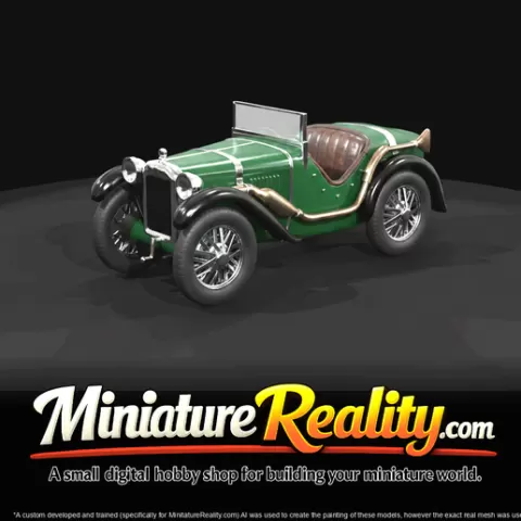 Austin Seven open two-seater roadster (1910s–1930s) — spoked wheels, British light car - HO 1:87 Master STL (print at