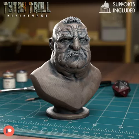 Bruiser Bust [Pre-supported] by TytanTroll Miniatures
