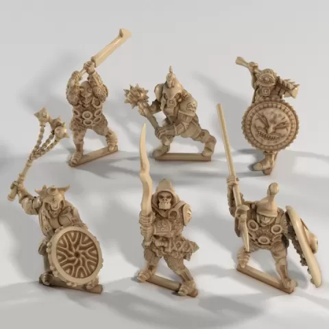 Orc Heavy Infantry Champions – Blade Brothers of the Iron Howl by Medusa Miniatures