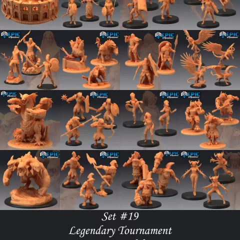 Legendary Tournament Set / Colosseum Encounters / Greek Mythology Collection by Epic-Miniatures