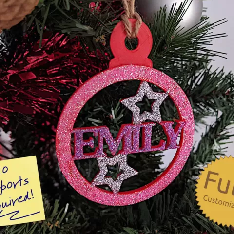 Personalised Christmas Bauble Decoration by Code and Make
