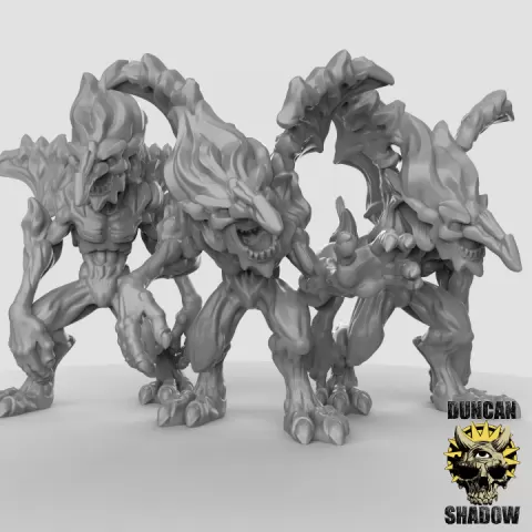 Fire Mephit's (pre Supported) by Duncan Shadow