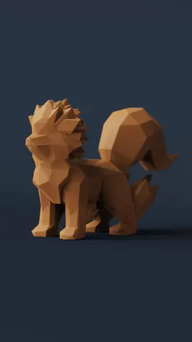 Low-poly Arcanine - Hi-Fi Edition
