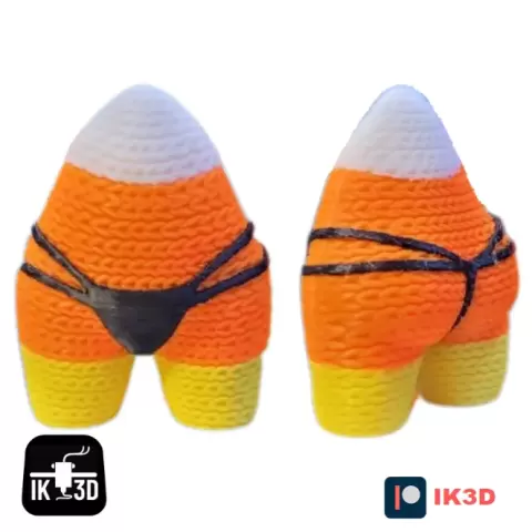 KNITTED CANDY CORN WITH BOOTY AND G-STRING - IK3D