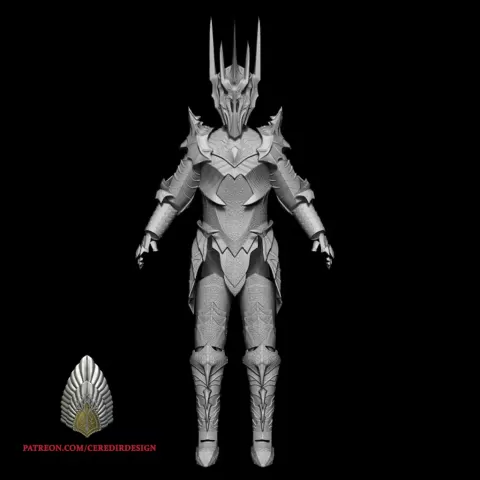 Sauron Armour lord of the rings 3D DIGITAL DOWNLOAD FILE - CeredirDesign