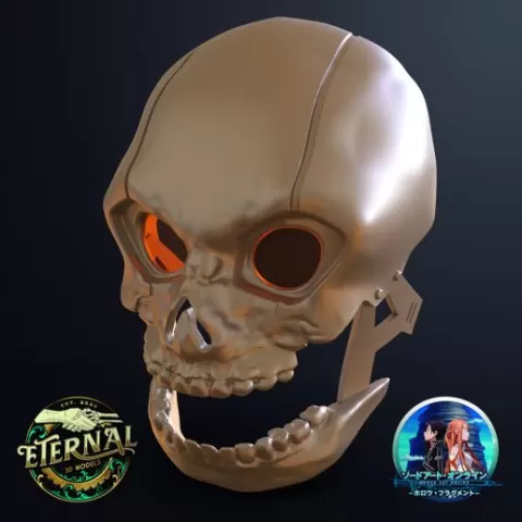 RED EYED XAXA LAUGHING COFFIN MASK - SWORD ART ONLINE - ETERNAL COSPLAY
