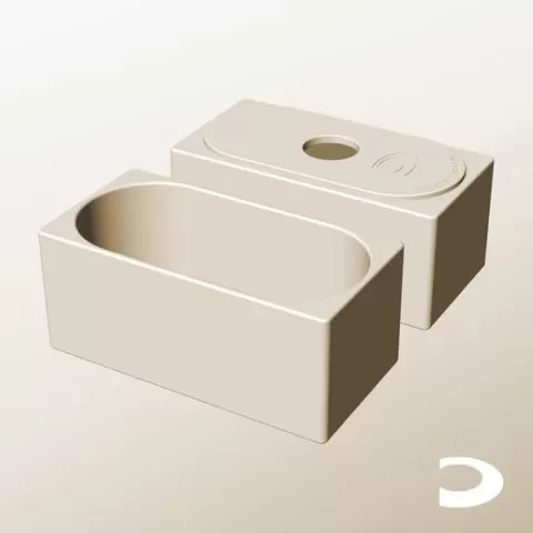CX96-90-P Pierced Modular Stacking Storage Box Bin Container Planter Lamp Shade | Printable Objects - Infinite Containers | stl file for 3d printing