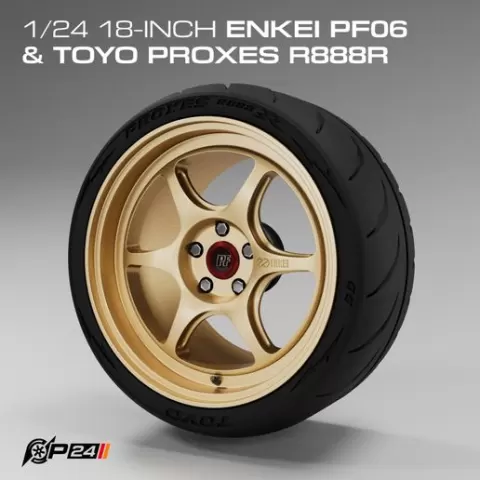 1/24 18-inch Enkei PF06 & Toyo Proxes R888R Combo
