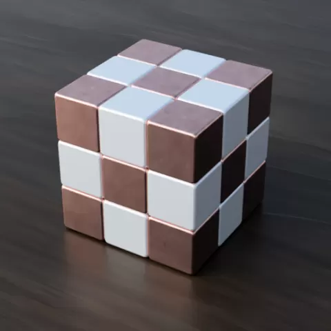 Puzzle of cubes