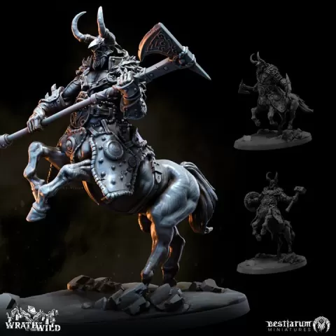 Centaur Warriors x3 | Wrath of the Wild | Beastmen by Bestiarum Miniatures