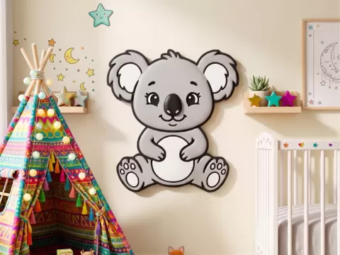 Cute Koala Wall Decor for Kids Room