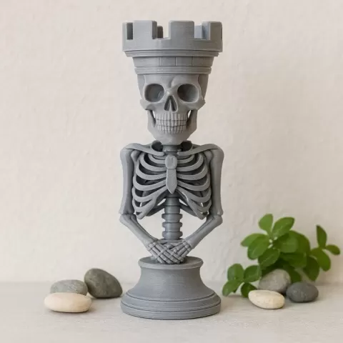 Chess Skeleton Rook - NotJustLayers
