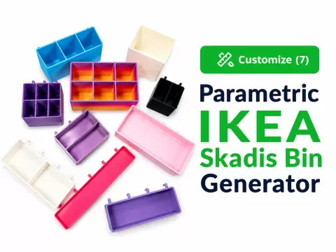 Parametric IKEA Skadis Bin Generator