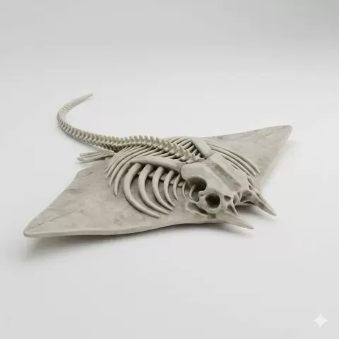 Skeleton Stingray - Aquarium decor - 3DModellerblr