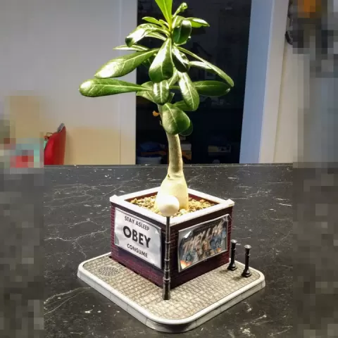 Brickwall Diorama Planter by Blech Eimer