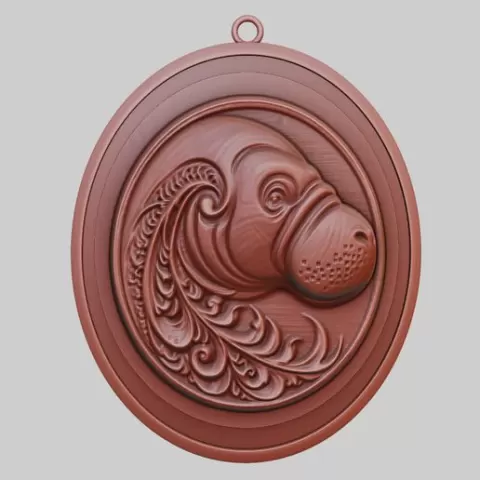 Dugong Animal Pendant Dugong Animal Necklace for CNC Router Laser & 3D Printer