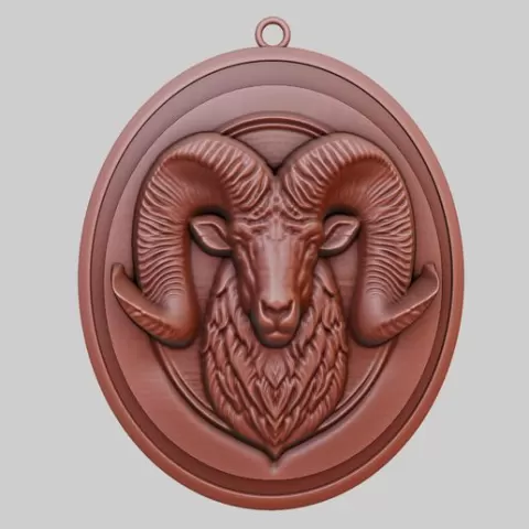 Bighorn sheep Animal Pendant Bighorn sheep Animal Necklace for CNC Router Laser & 3D Printer