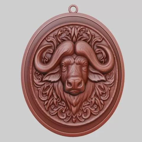 Buffalo Animal Pendant Buffalo Animal Necklace for CNC Router Laser & 3D Printer