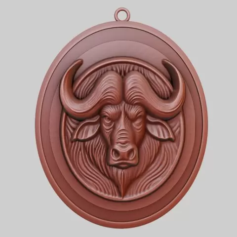 Buffalo Animal Pendant Buffalo Animal Necklace for CNC Router Laser & 3D Printer