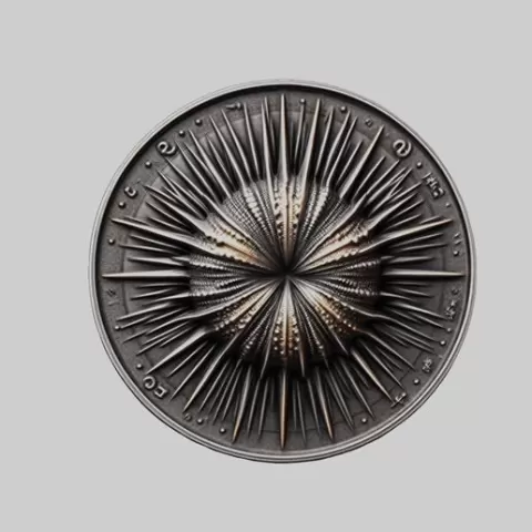 Sea urchin Animal Head Sea urchin Animal Medallion for CNC Router Laser & 3D Printer