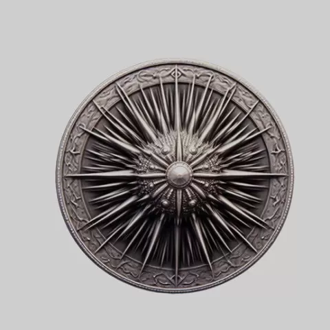 Sea urchin Animal Head Sea urchin Animal Medallion for CNC Router Laser & 3D Printer