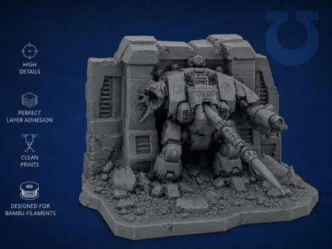 Impaled Fallen Dreadnought - Tabletop Terrain