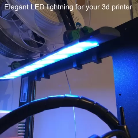 Awesome Prusa MK3 LED strip (RGB color) lightning kit (little money for great lightning) by Tomaz Tomsic