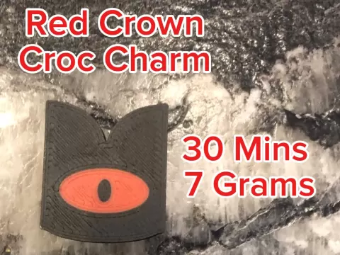 Red Crown Croc Charm - Cult Of The Lamb