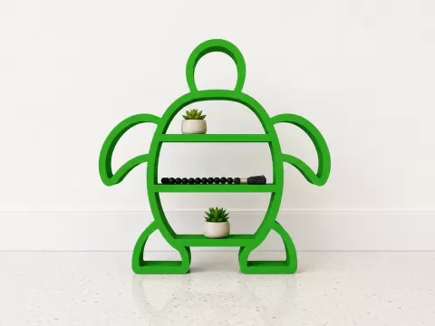 Turtle Shelf | Ocean Decor | No Supports