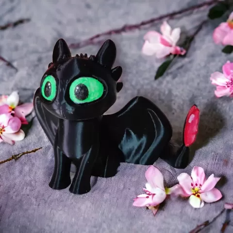 Sitting Toothless Dragon ( No Support ) - 3DJPDESIGNS