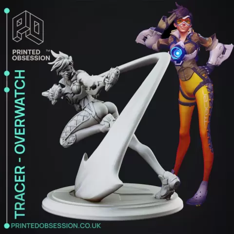 Overwatch - Tracer - Action Pose by Printed Obsession