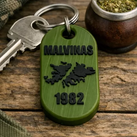Llavero Malvinas 1982 STL | Diseño Conmemorativo Argentino – Dog Tag 3D Print